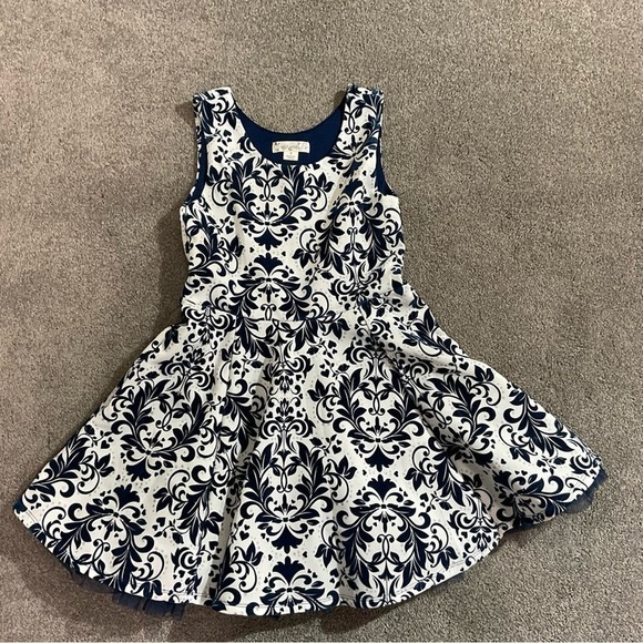 Knit Works Girls Flocked Skater Dress and Shrug Set - Picture 5 of 7